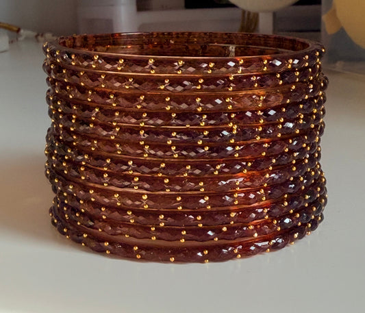 Siya Raindrop Glass Bangle Set