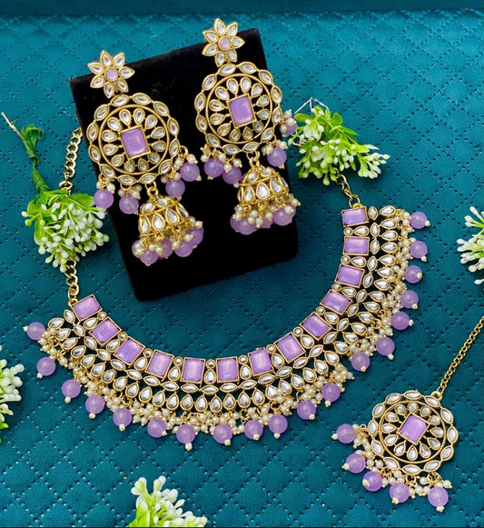 Purple Necklace Set
