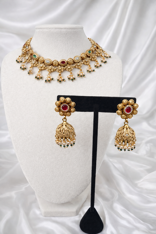 Raha Heritage Style Necklace Set
