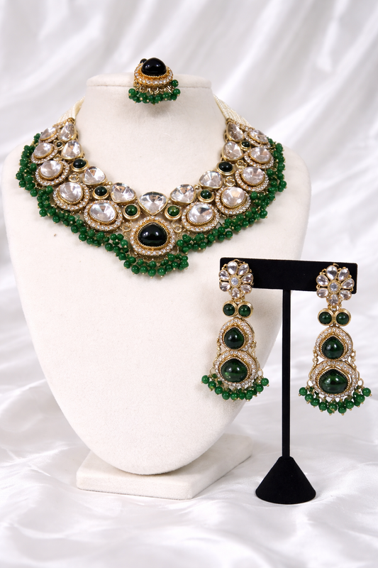 Mannat Kundan & Polki Necklace Set