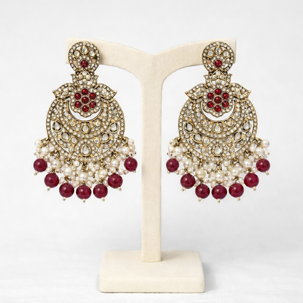 Kundan & Polki Style Premium Earrings