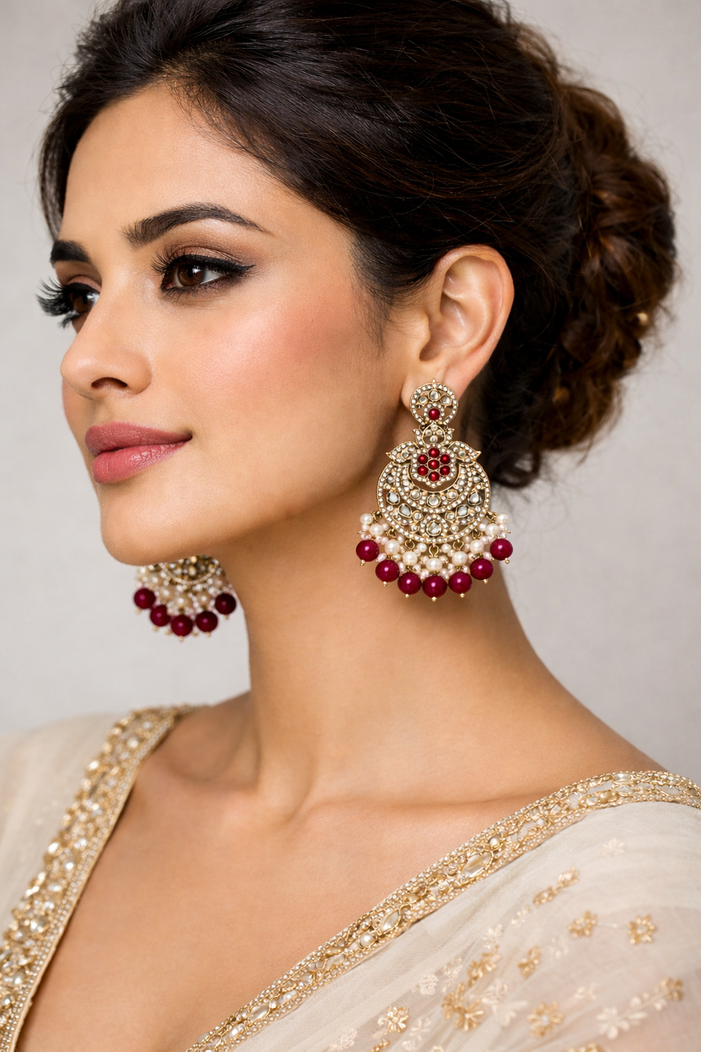 Kundan & Polki Style Premium Earrings