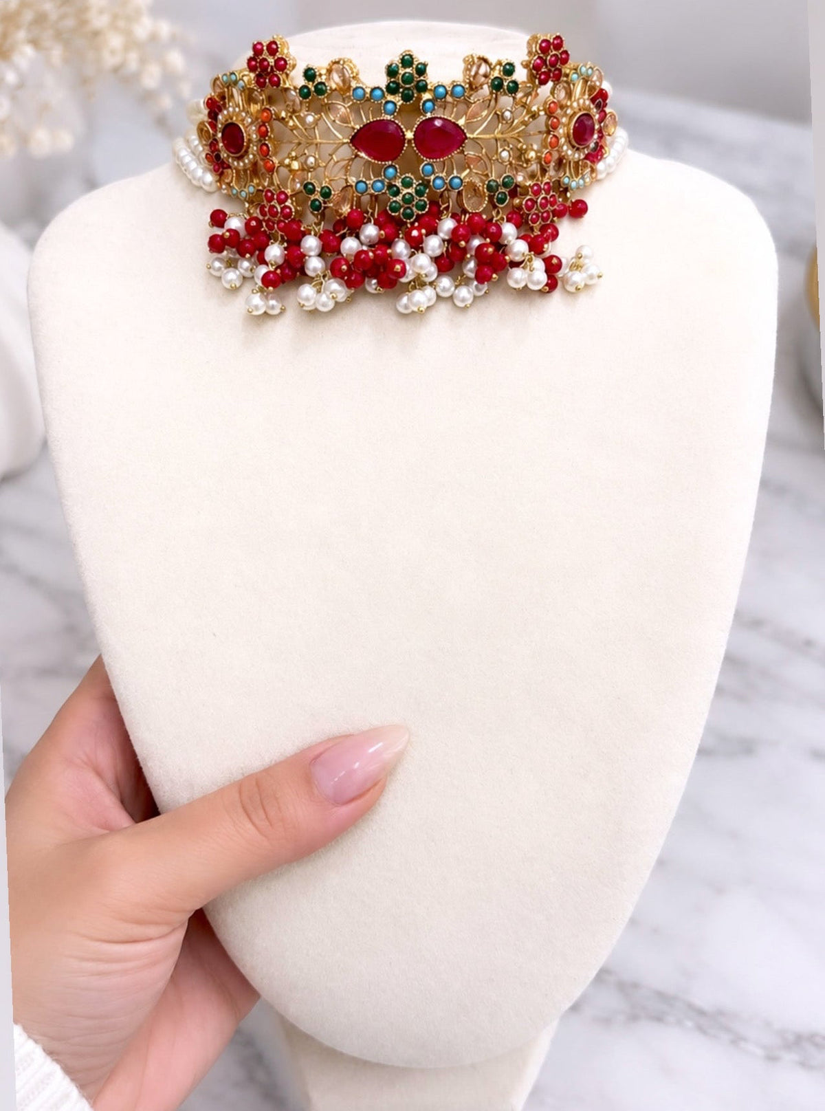 Amreen Nauratan Pakistani Choker Necklace Set