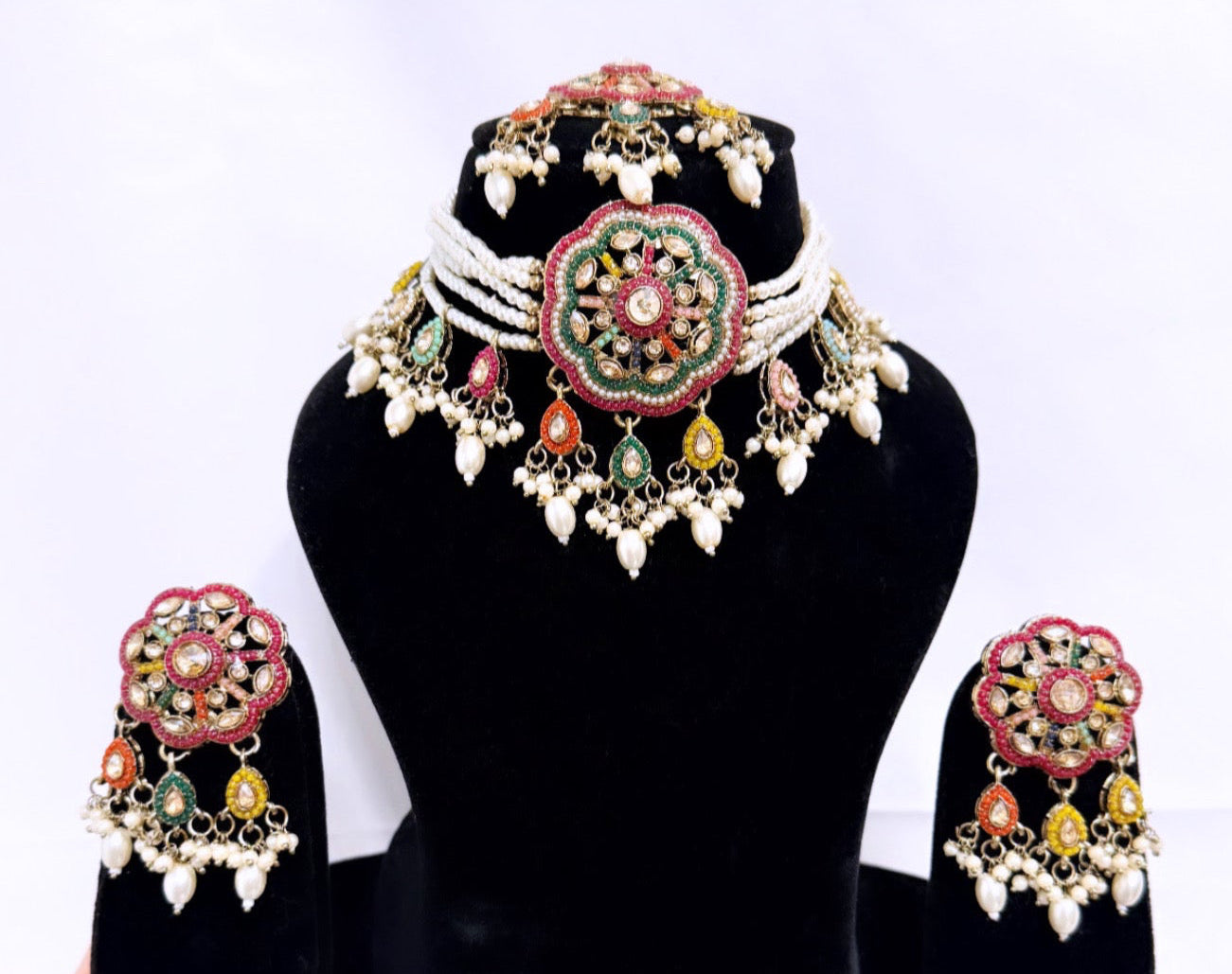Pakistani Style Choker Necklace Set