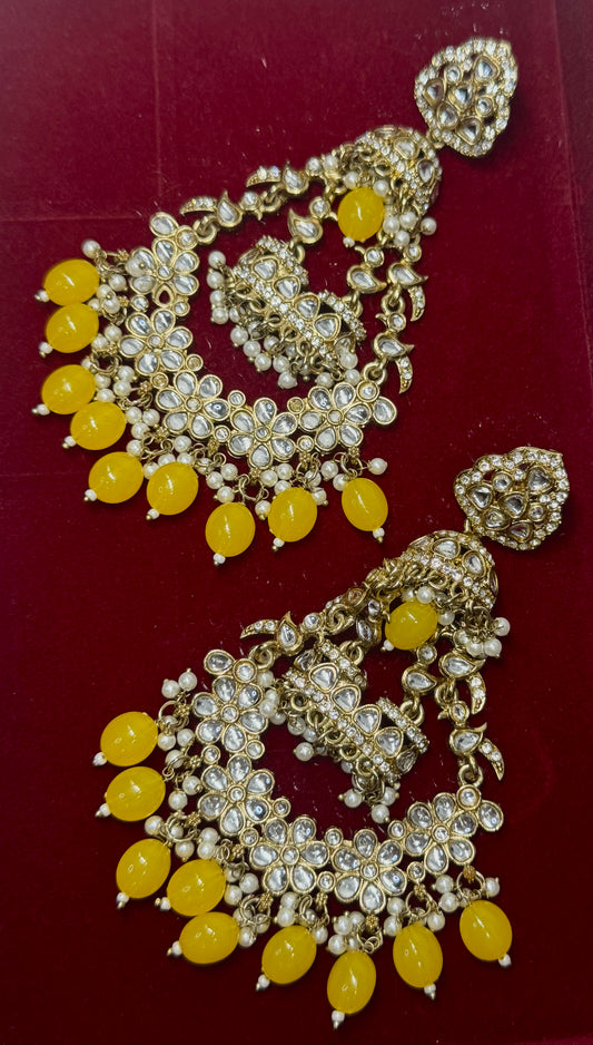 Yellow Heavy Earrings