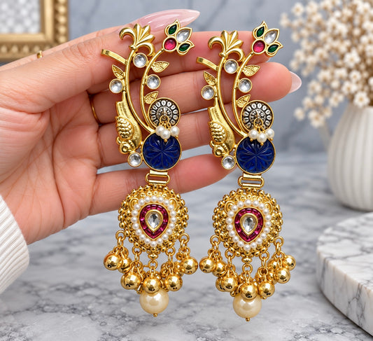 Radhika Kashmiri Style Earrings & Earcuffs in One