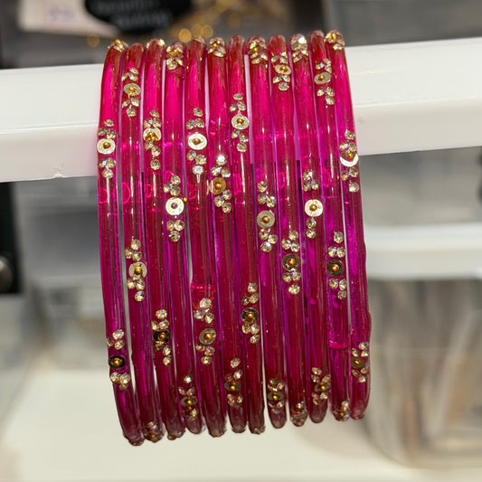 Sophia Glass Bangle Set-Only 2.10 & 2.12