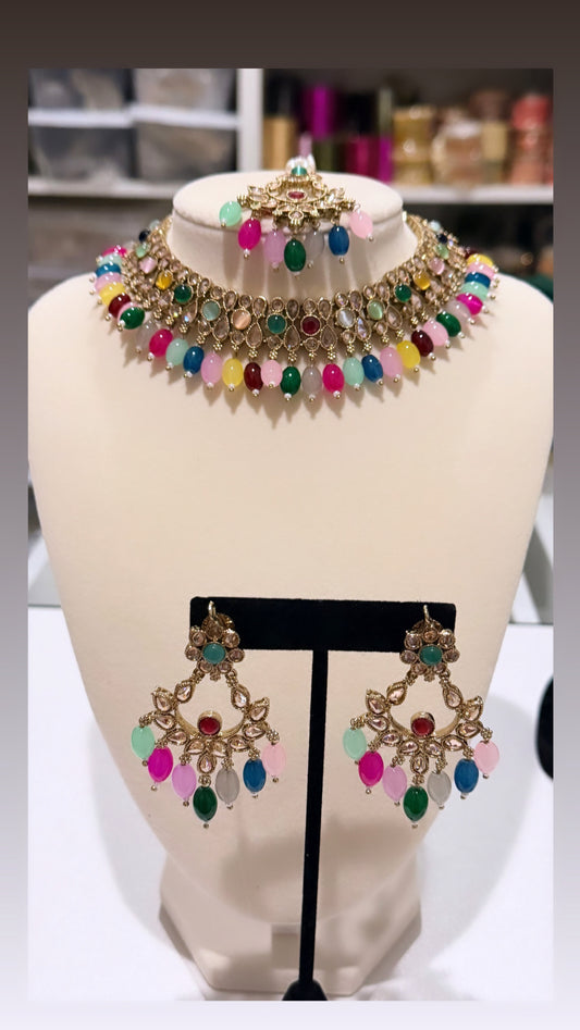 Multi Color Polki Set