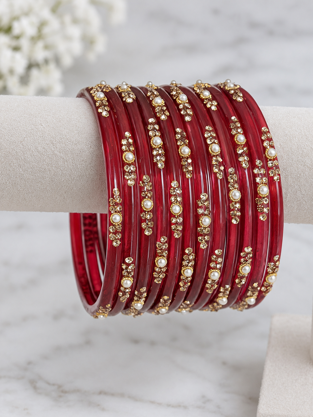 Sophia Glass Bangle Set