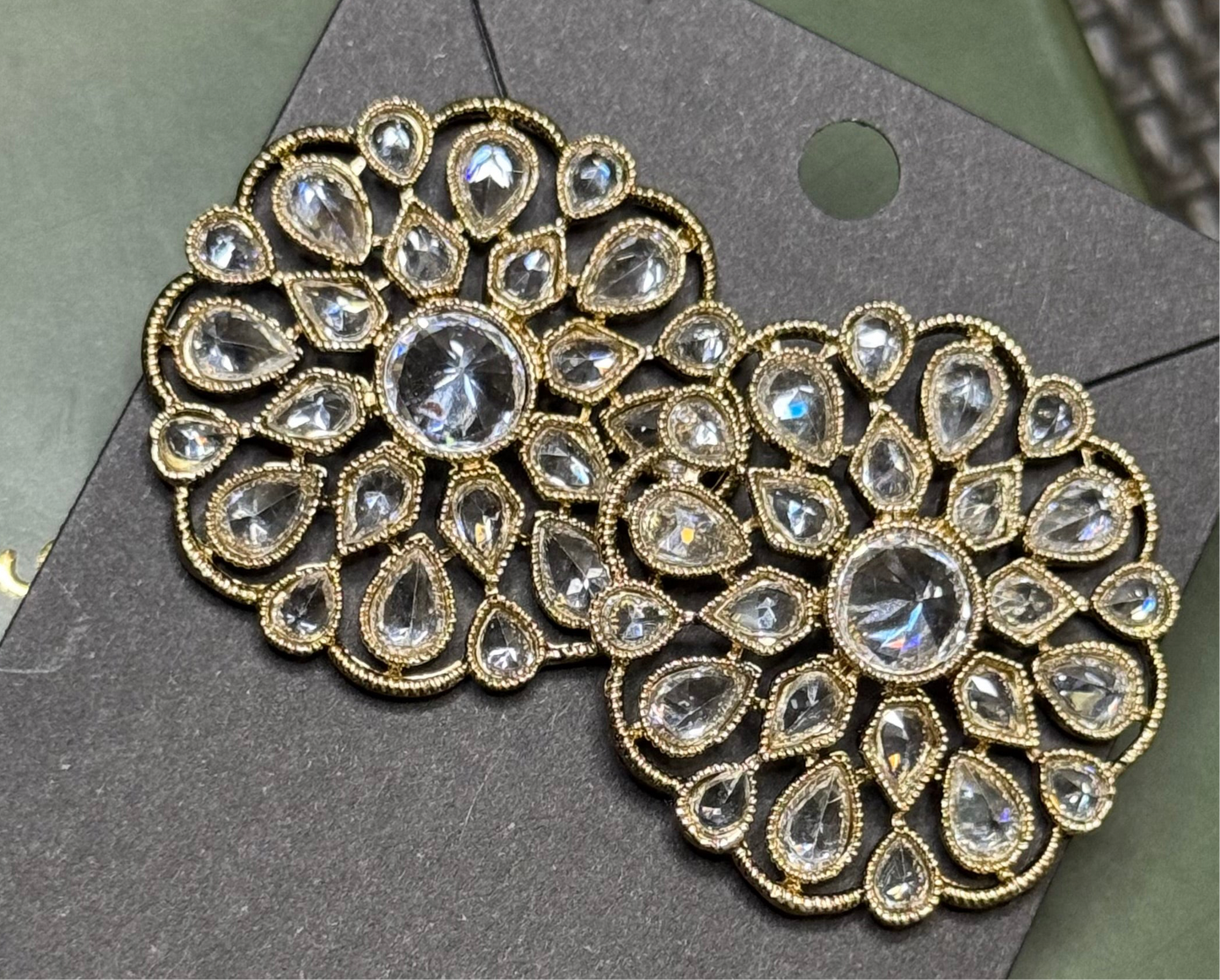 Polki Style Large Studs