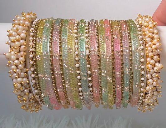 Satrangi Glass Bangle Set