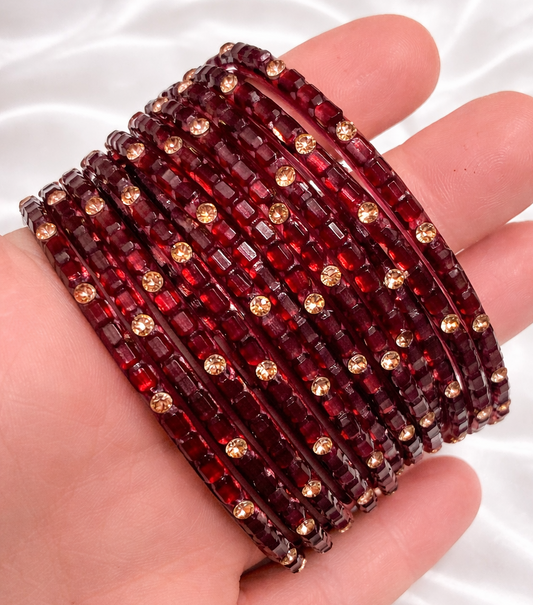 Sophia Glass Bangle Set