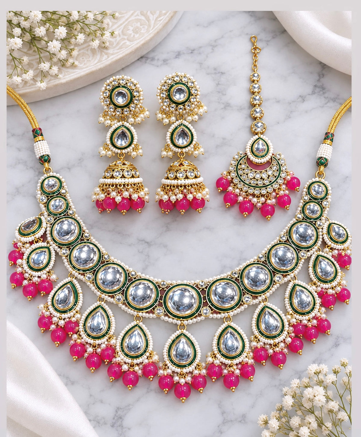 Roshini Kundan Necklace Set