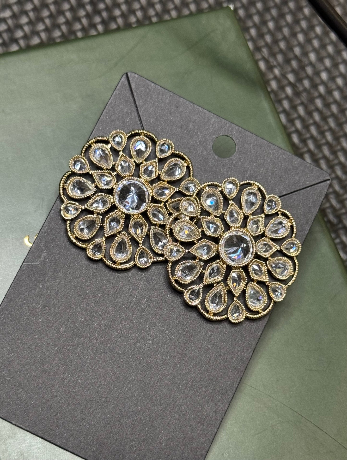 Polki Style Large Studs