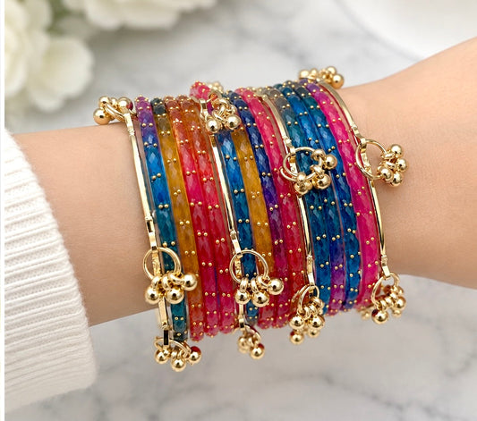 Raindrop Dark Multi Bangle Set
