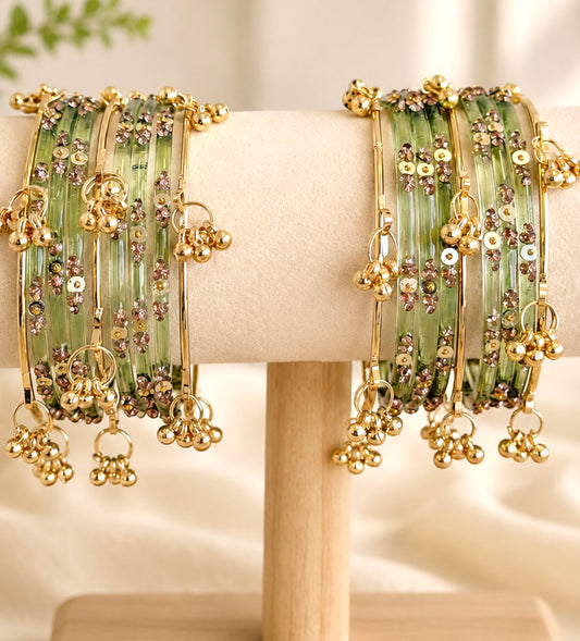 Mina Glass Bangle Set