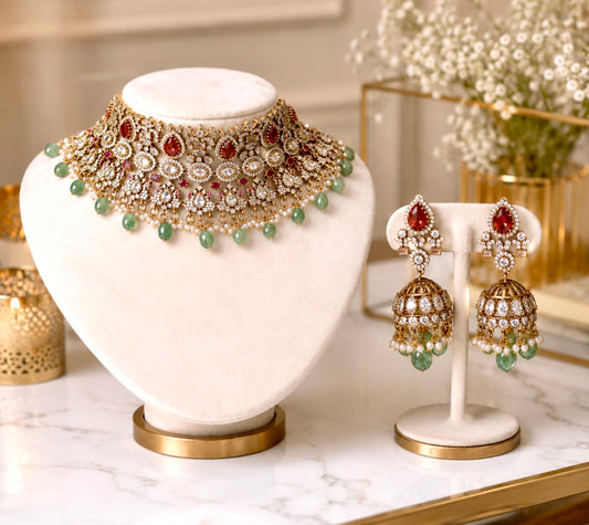 Meher Choker Moissanite Kundan Necklace