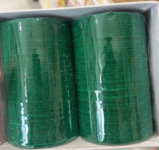 Dark Green Velvet Bangle Set