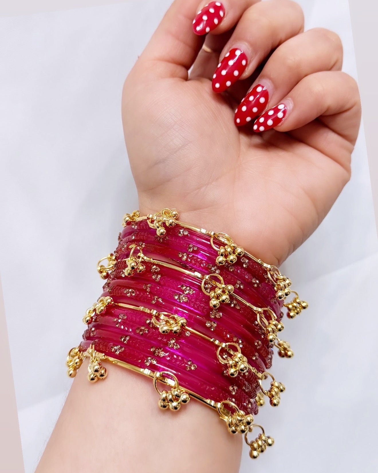 Mahi Ghunghroo Glass Bangle Set