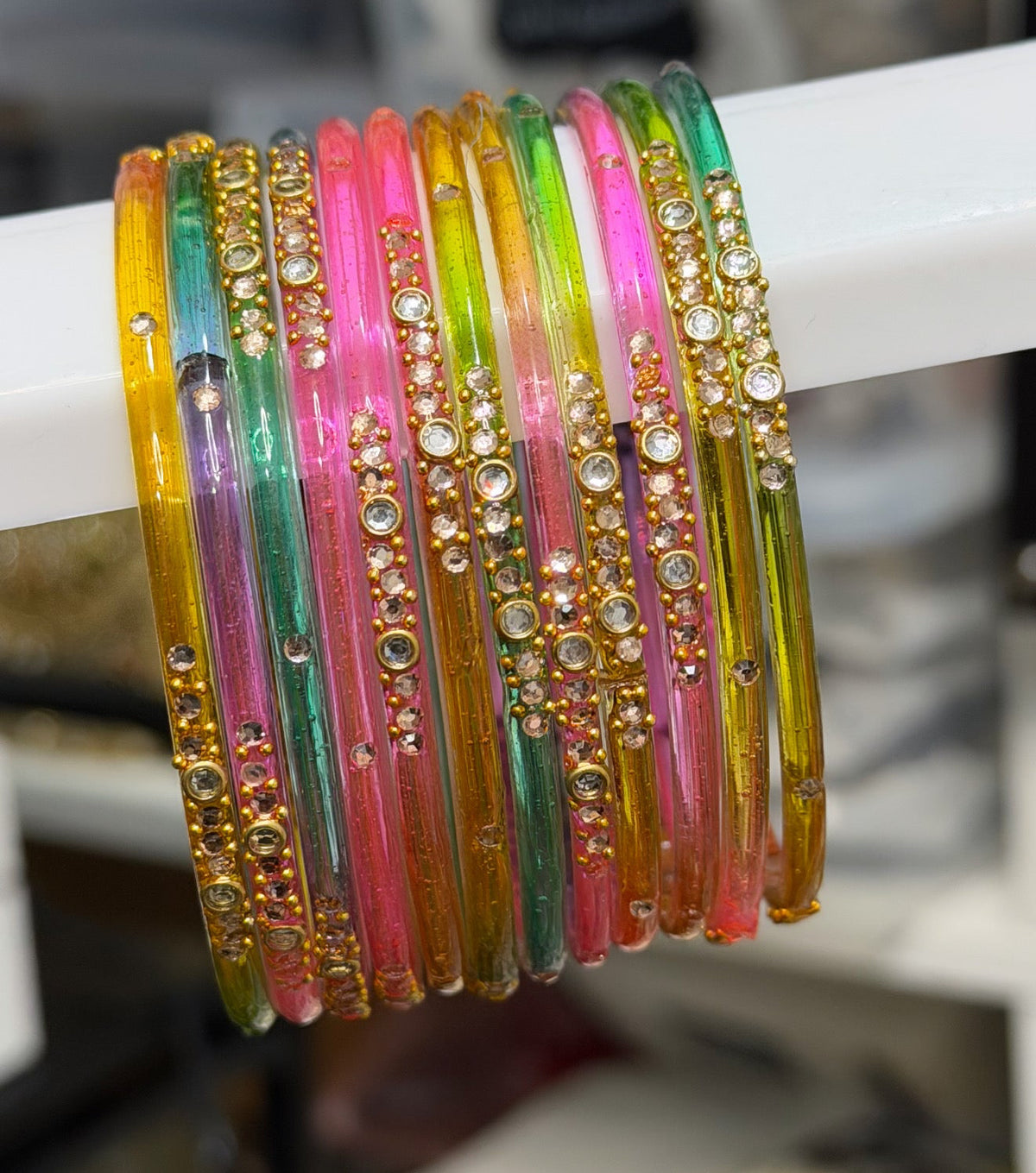 Sophia Glass Bangle Set