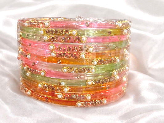 Sophia Glass Bangle Set