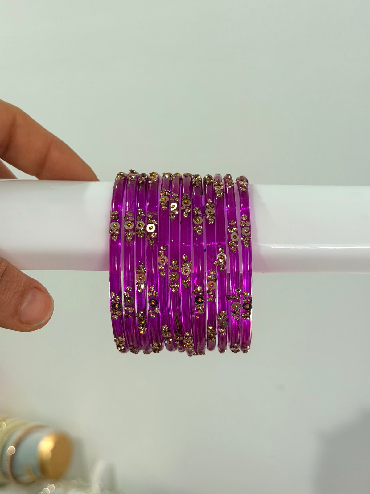 Sophia Glass Bangle Set