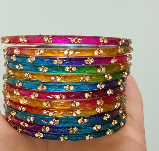 Sophia Glass Bangle Set