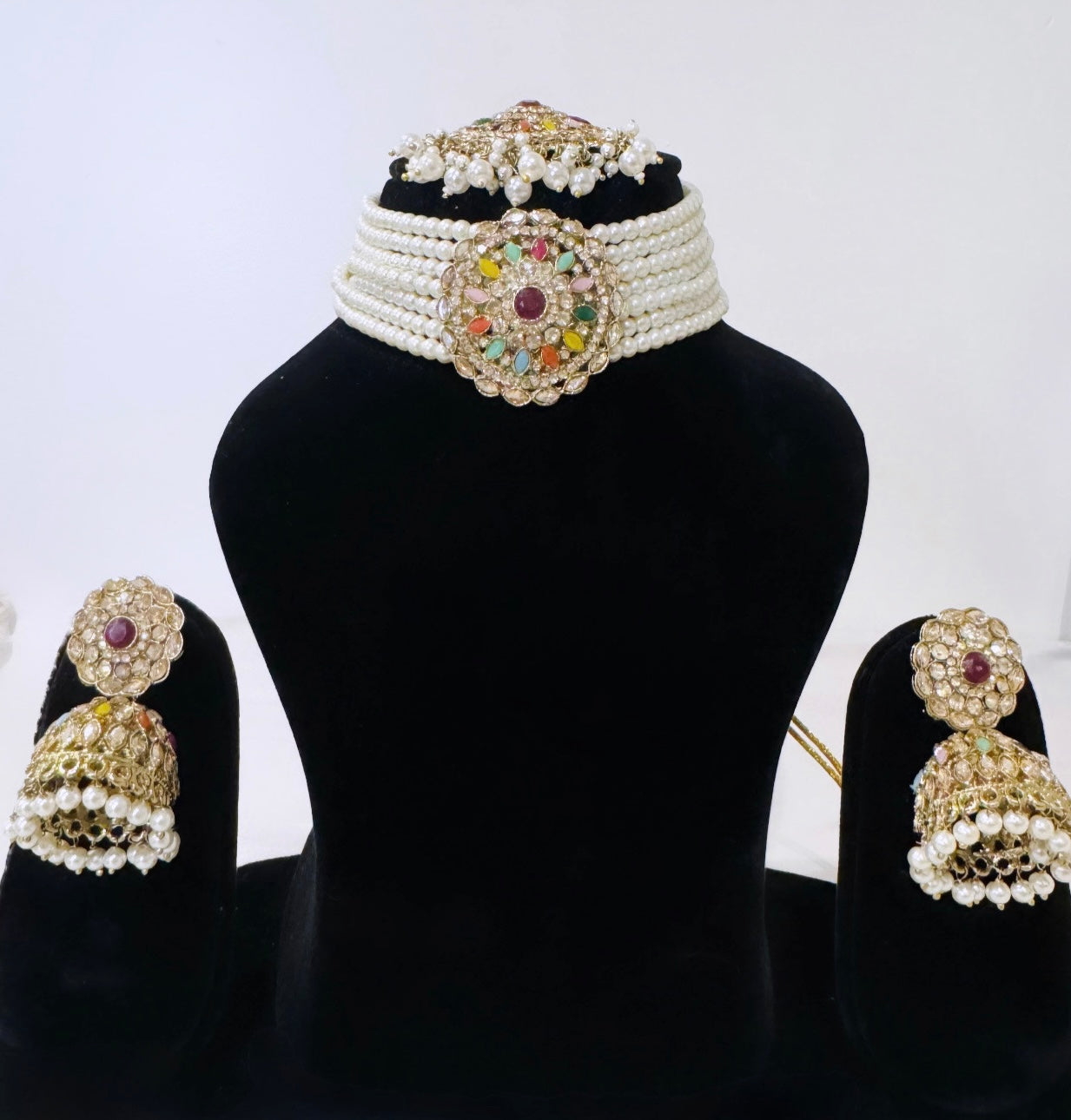 Pearl Multi Colored Choker Set