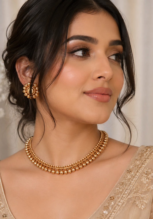 Lightweight Gold Plated Necklace Set