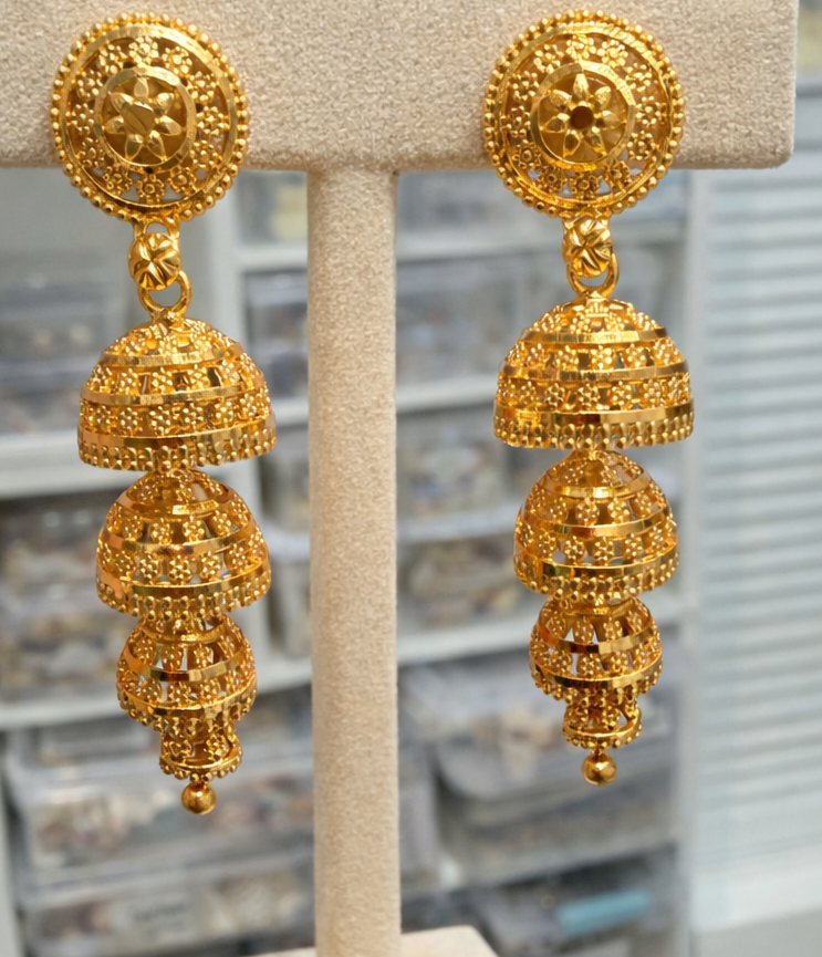 Gold Plated Jhumkis
