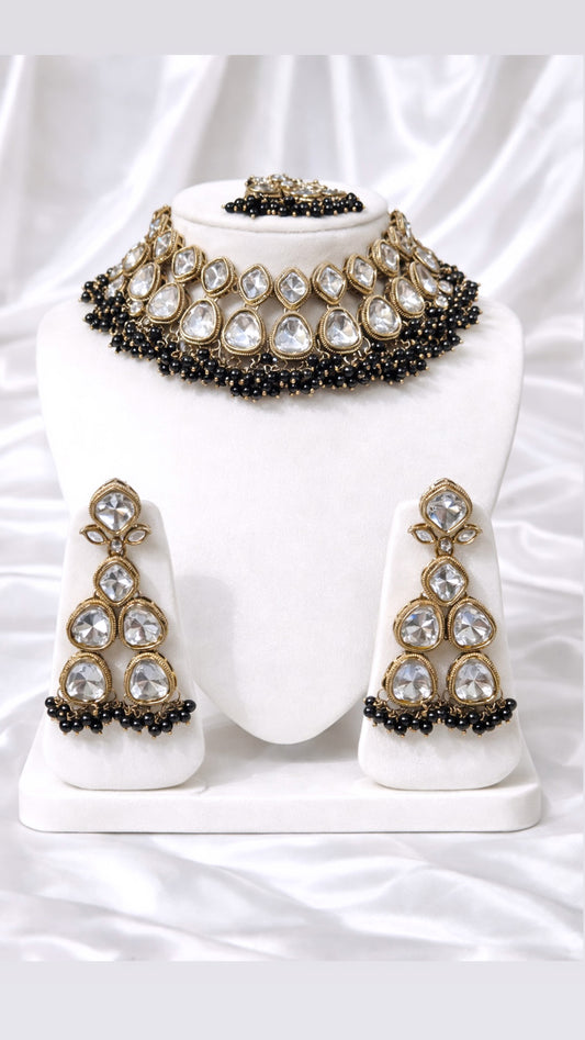 Mannat Kundan & Polki Necklace Set