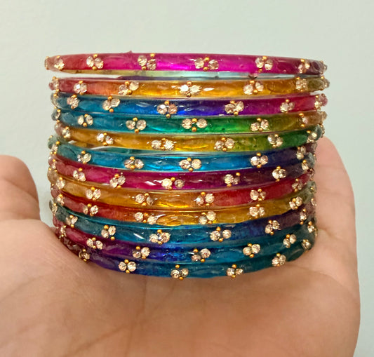 Sophia Glass Bangle Set