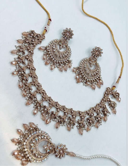 Copper Colored Necklace Set