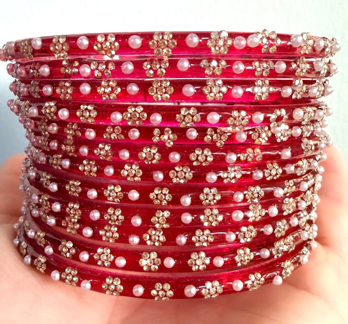*Back in Stock* Sonal Pearl Glass Bangle Set