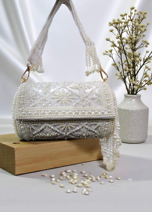 Nia Premiun Quality Pearl Work Handbag