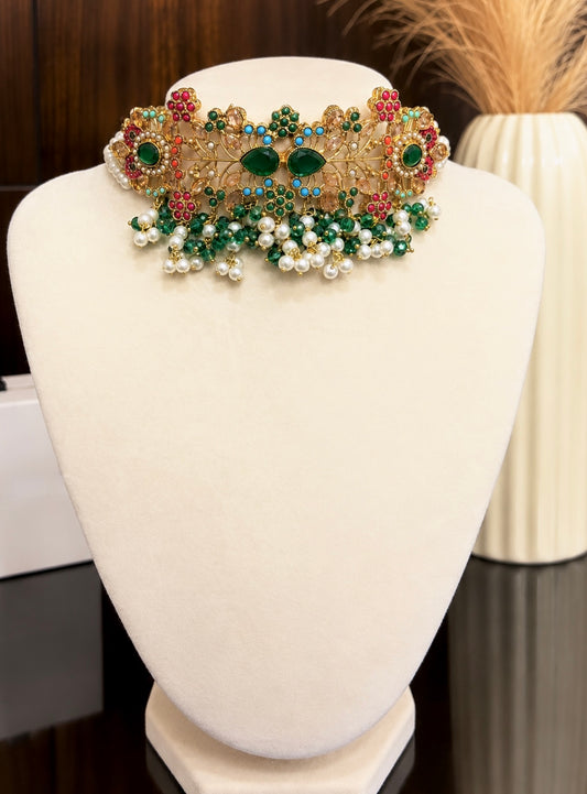 Amreen Nauratan Pakistani Choker Necklace Set