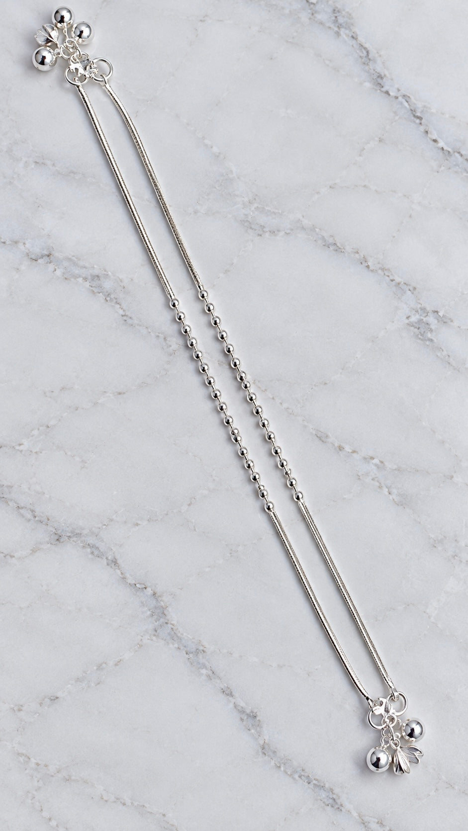 Silver Sleek Anklets