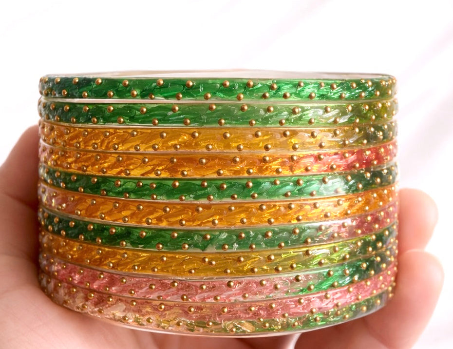Sophia Glass Bangle Set