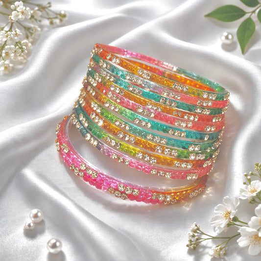 Pastel Color Glass Bangles