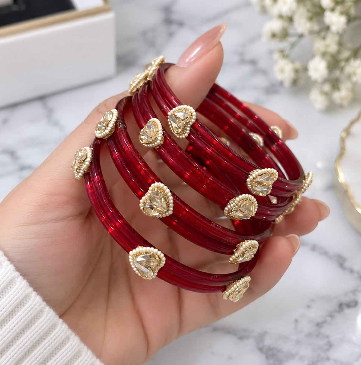 Nisha Metallic Bangle Set of 4