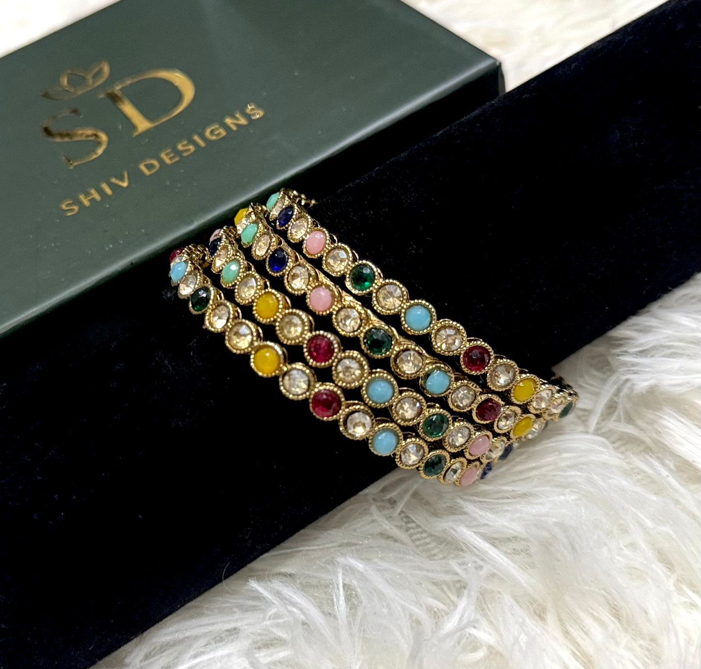 Multi Colored Bangle Set
