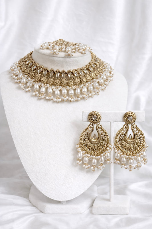 Mahira Gold Plated Necklace Set
