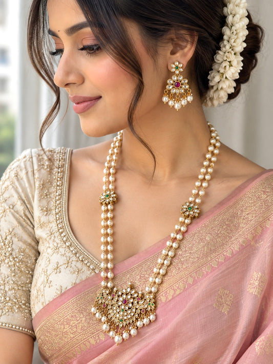 Sakshi Victorian Style Traditional Long Necklace