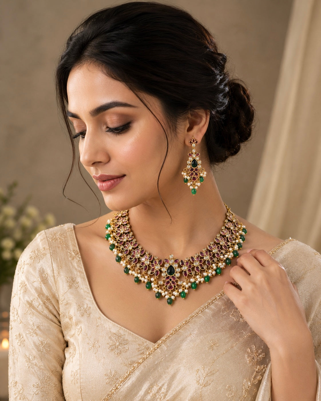 Kritika Kundan Necklace Set