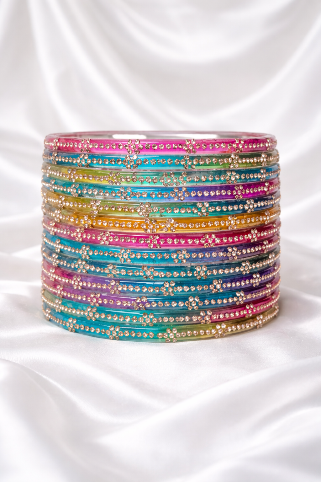 Raina Raindrop Glass Bangles