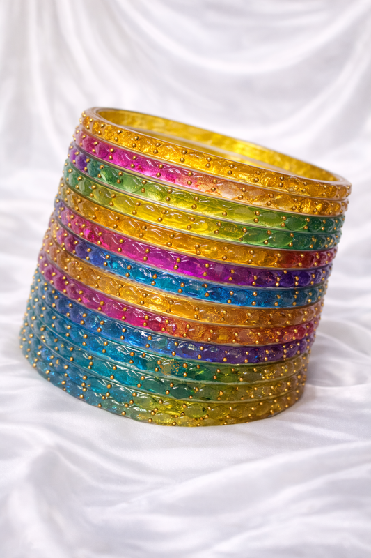 Raina Raindrop Glass Bangles