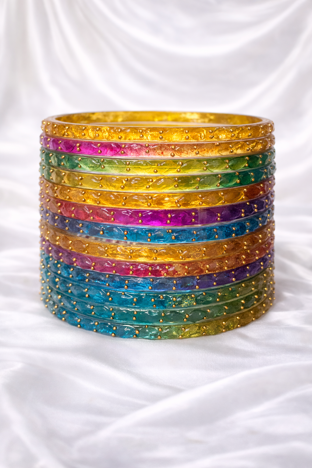 Raina Raindrop Glass Bangles