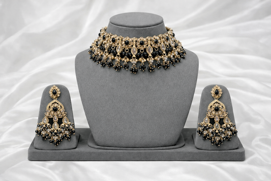 Mohini Necklace Set in Black