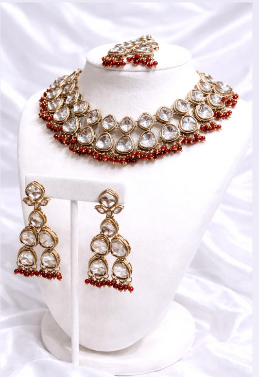 Mannat Kundan & Polki Necklace Set