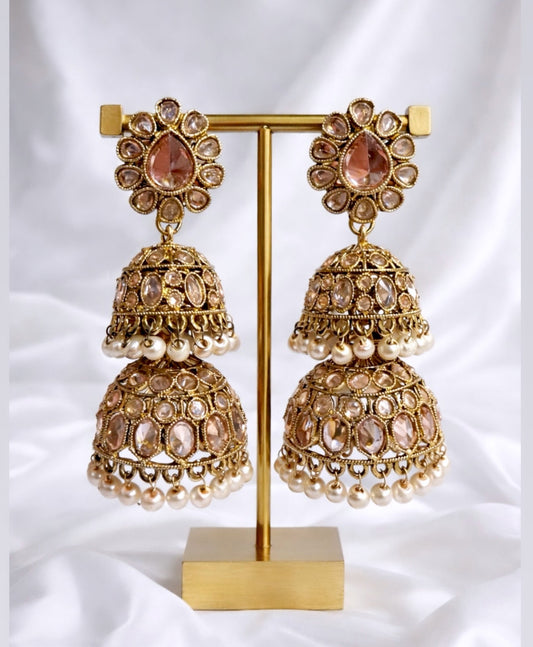 Sana Double Jhumki Style Earrings